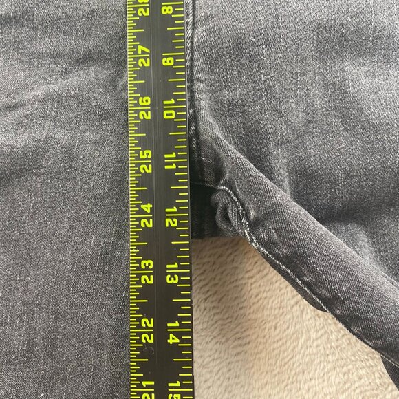 American Eagle Womens Jeans 26 Measured High Rise Skinny Jeggings Black Denim - Picture 6 of 16